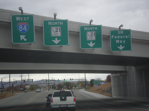 Begin ID-21 North at I-84