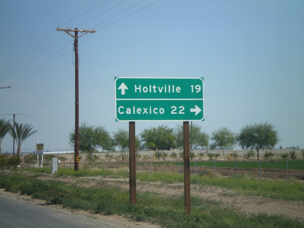 CA-78 East/CA-111 South at Split