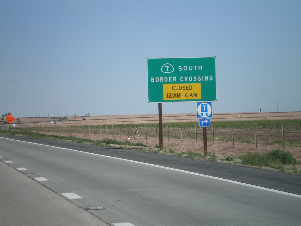 I-8 East Approaching CA-7 - Port of Entry Hours