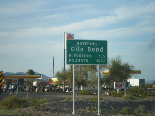 Entering Gila Bend on BL-8 West