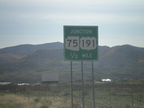 AZ-78 West Approaching US-191/AZ-75