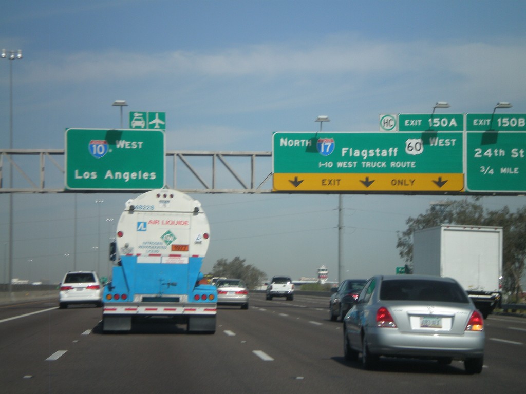 I-10 West - Exits 150B and 150A