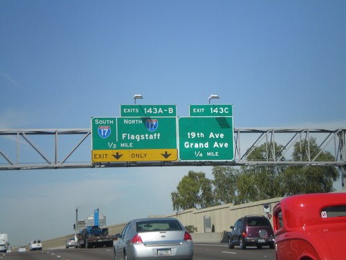 I-10 West Approaching Exits 143 A-C