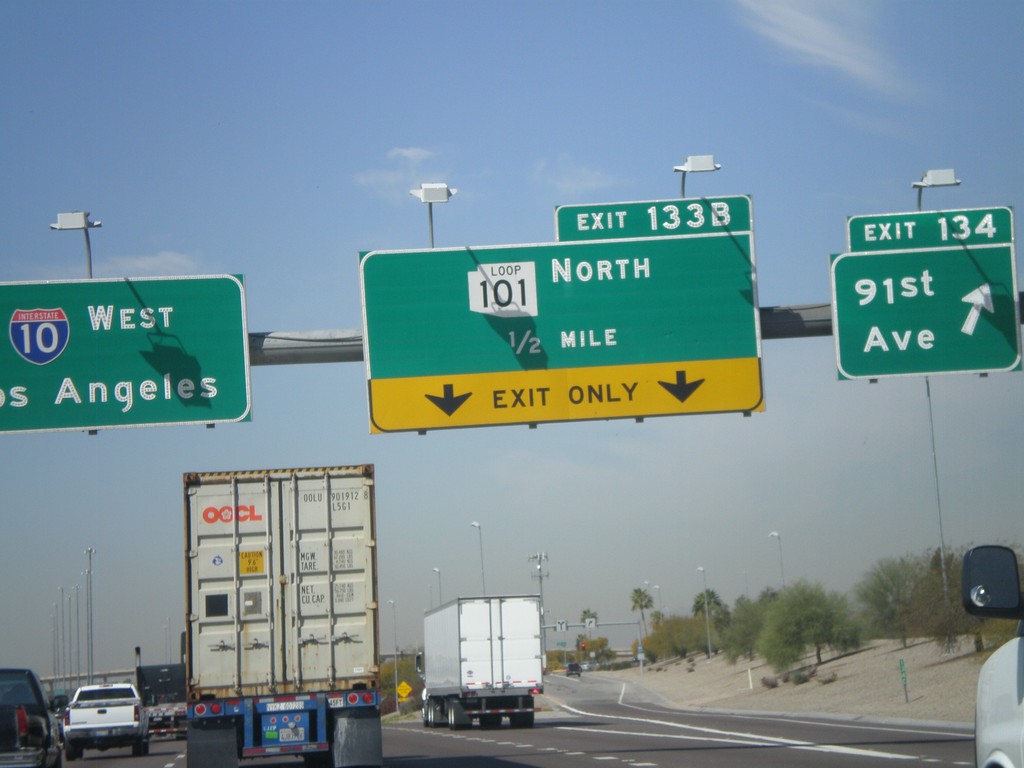 I-10 West - Exits 134 and Exit 133B