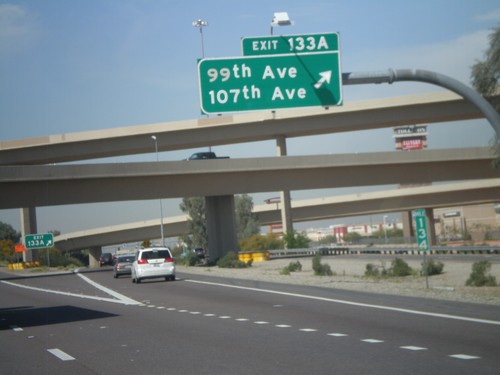 I-10 West at Exit 133A