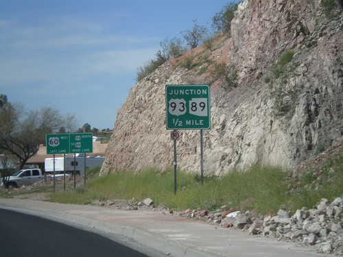 US-60 West Approaching US-93