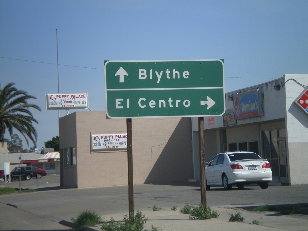 CA-78 East/CA-86 South Approaching Split