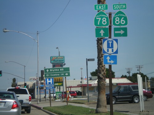 CA-78 East/CA-86 South at Split