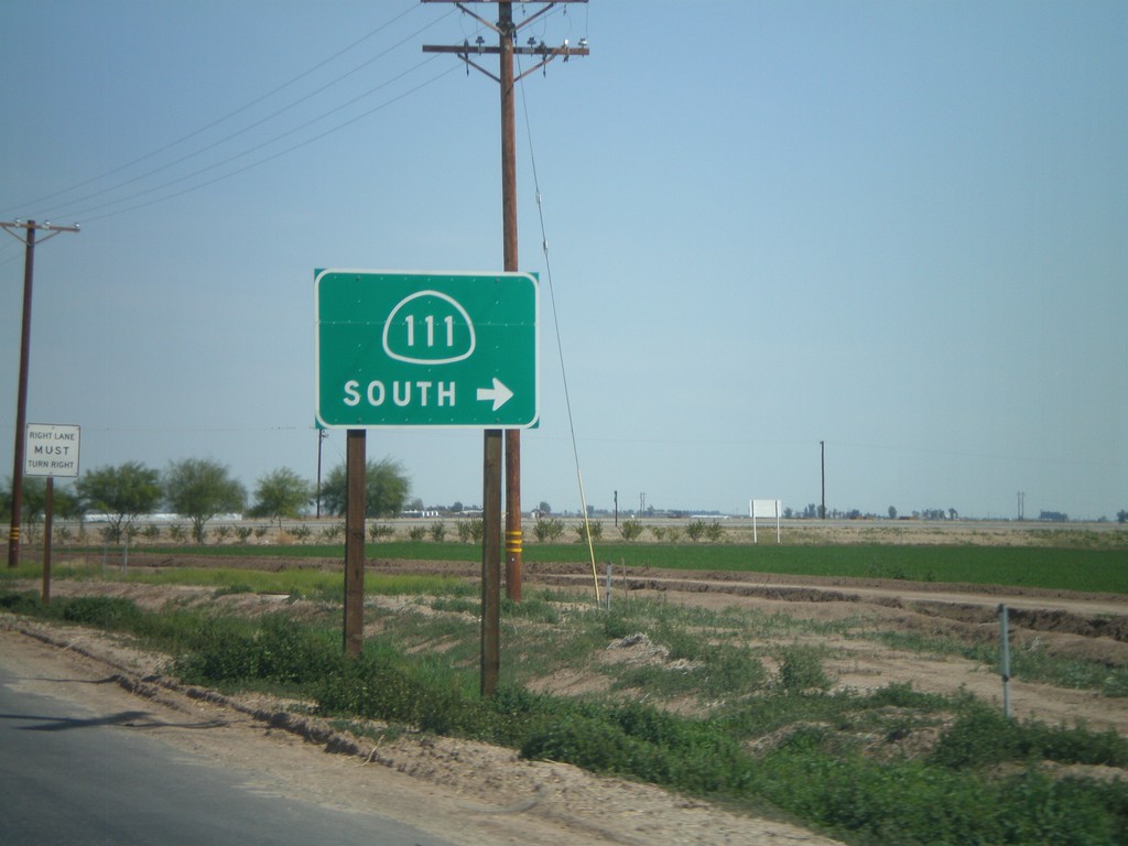 CA-78 East/CA-111 South Approaching Split