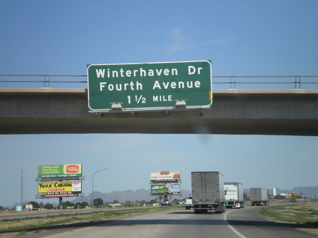 I-8 East Approaching Exit 172