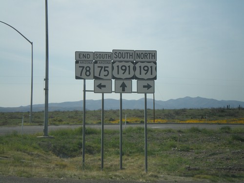 End AZ-78 West at AZ-75 and US-191