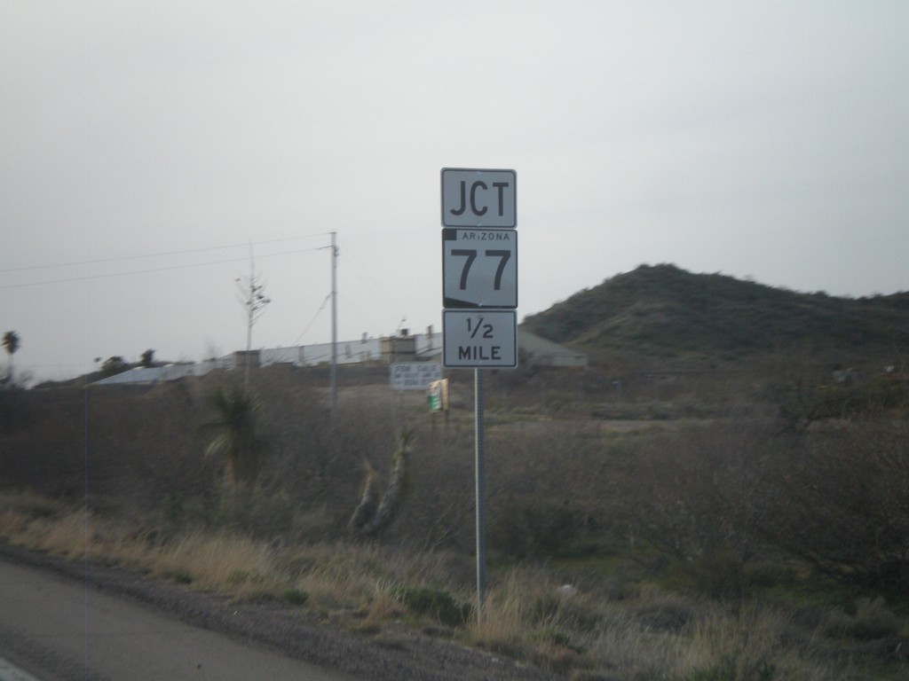 US-70 West Approaching AZ-77