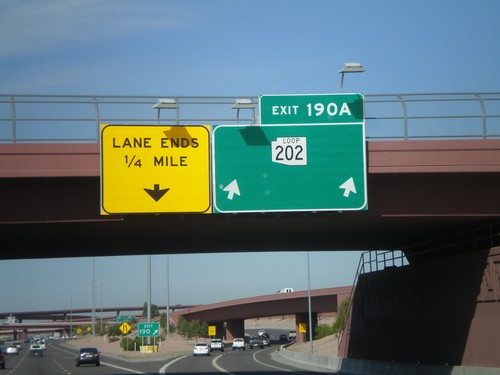 US-60 West - Exit 190A