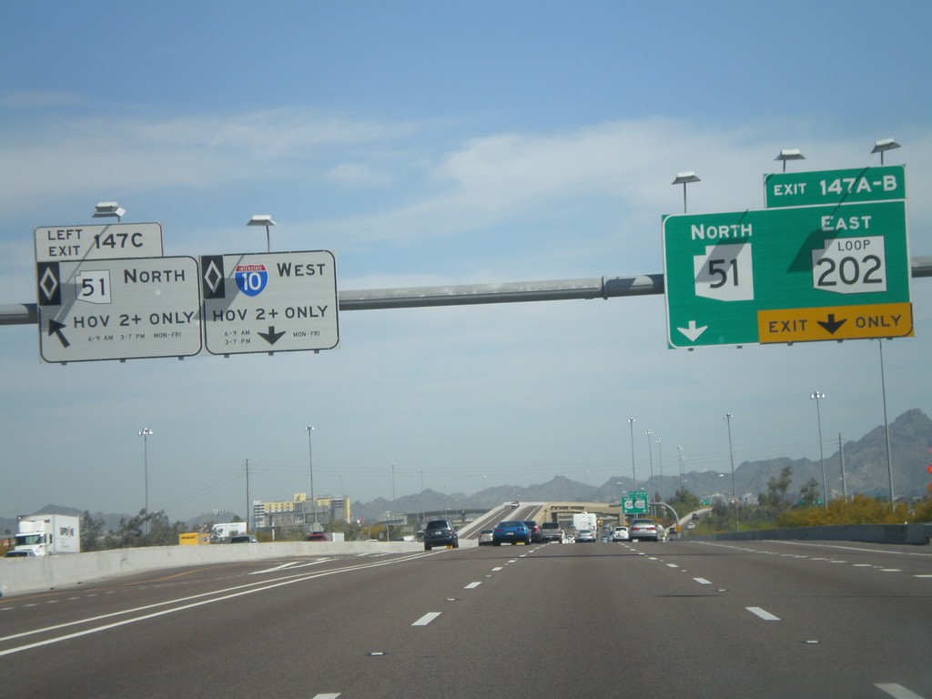 I-10 West - Exits 147 A, B, and C