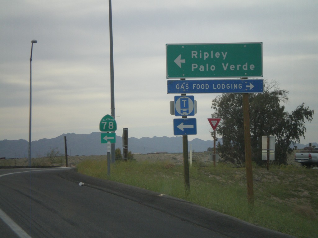 I-10 West Exit 236 Offramp at CA-78