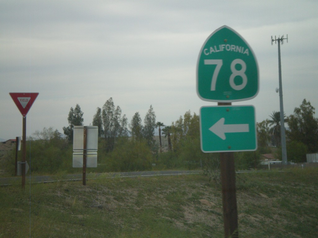 I-10 West Exit 236 Offramp at CA-78