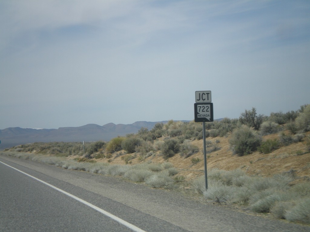 US-50 West Approaching NV-722