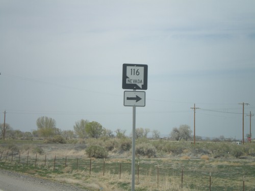 US-50 West Approaching NV-116