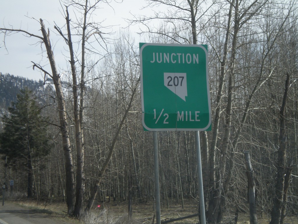 US-50 South Approaching NV-207