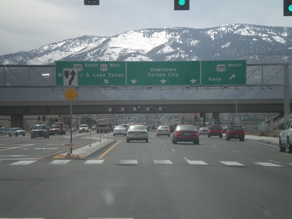 US-50 West Approaching US-395