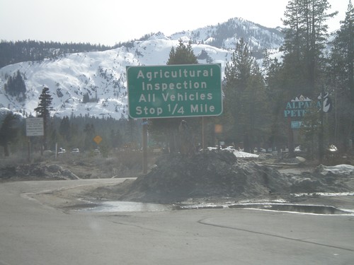 US-50 West/CA-89 South at Inspection Station