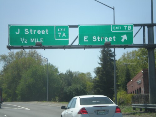 BL-80 West at Exit 7B - Approaching Exit 7A