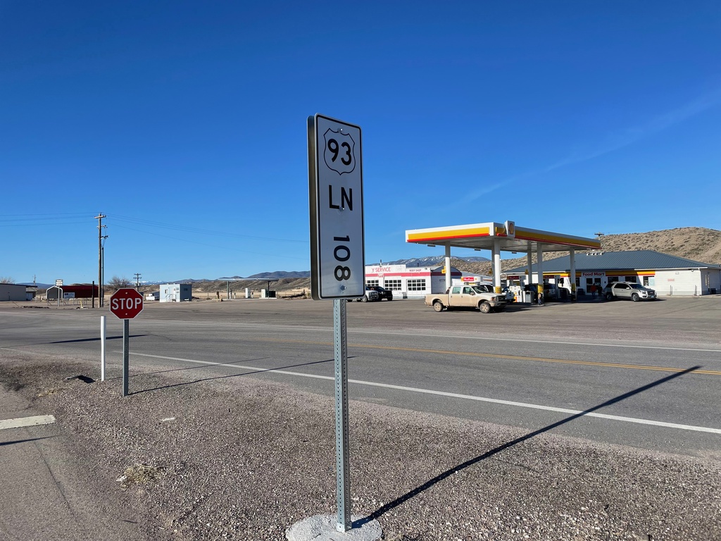 Milepost on US-93 - Panaca