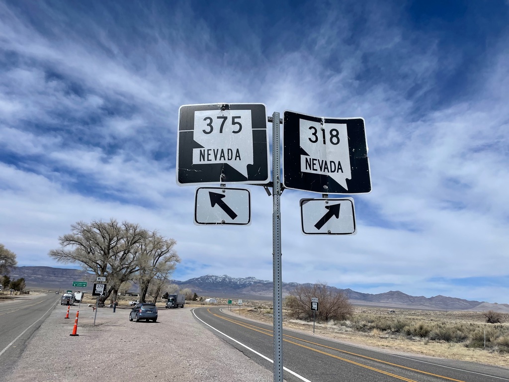 NV-318 North at NV-375