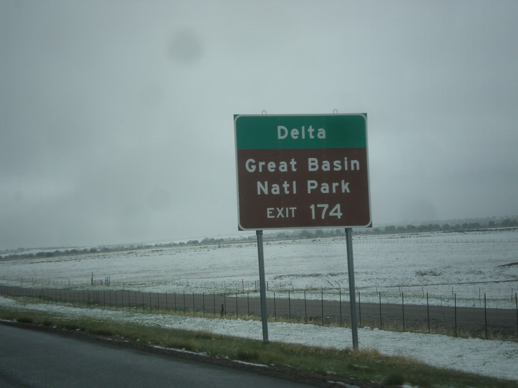 I-15 North - Use Exit 174 for Delta and Great Basin NP