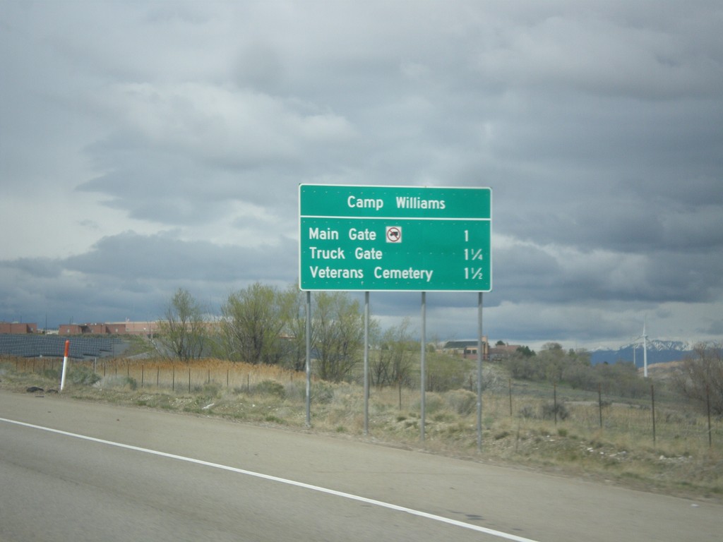 UT-68 North/UT-85 West - Camp Williams Exits