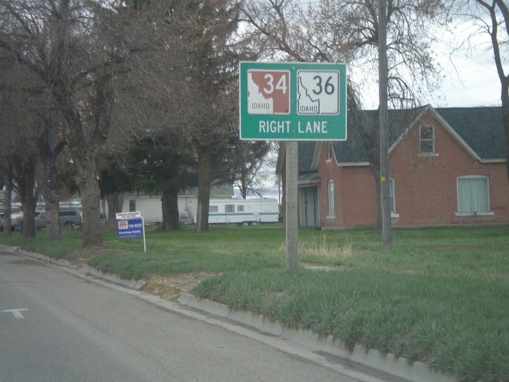 US-91 North/ID-36 East Approaching ID-34/ID-36