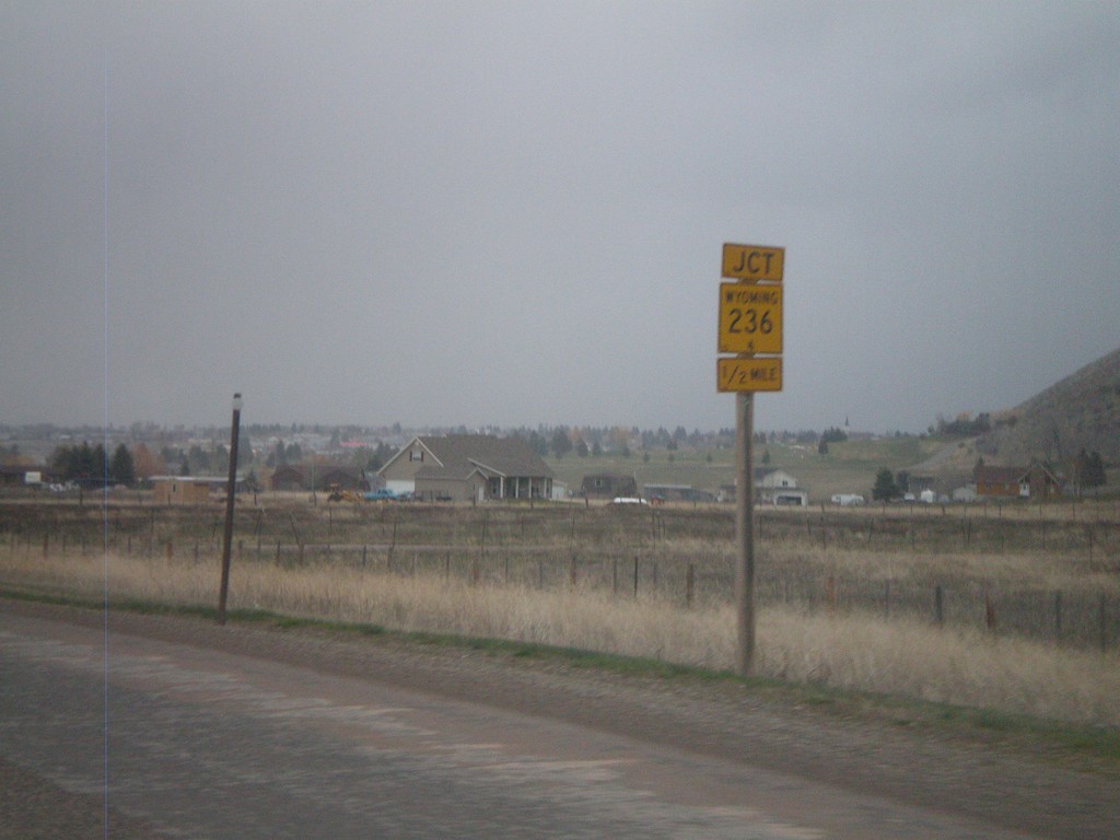 US-89 North Approaching WY-236