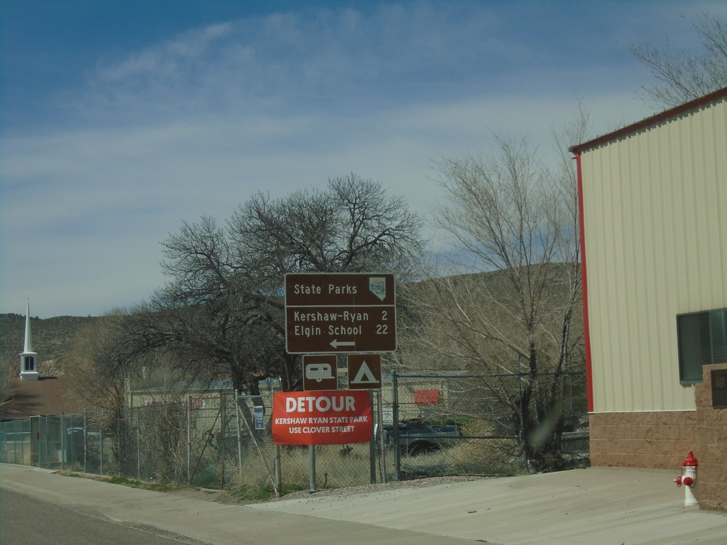 US-93 South approaching NV-317 - Caliente