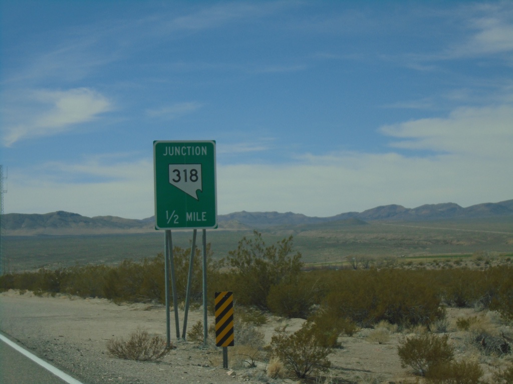 US-93 South Approaching NV-318