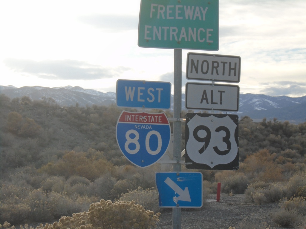 I-80 West/US-93 Alt. North Onramp - Exit 407