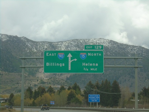 I-15 North/I-90 East - Exit 129