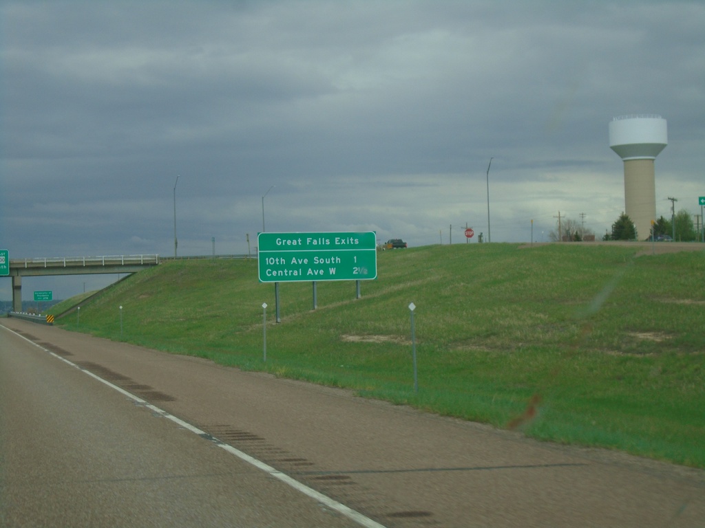 I-15 North - Great Falls Exits