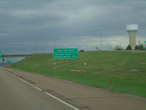 I-15 North - Great Falls Exits