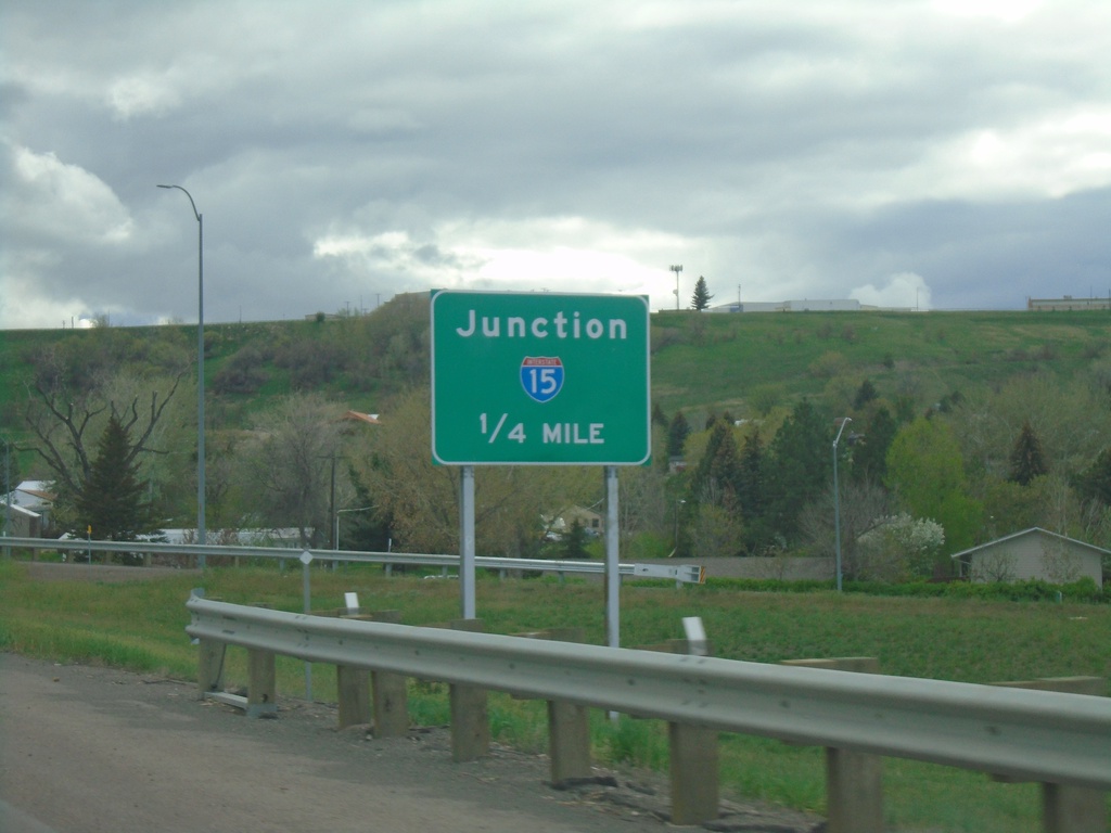 BL-15 South/US-89/MT-3 North/MT-200 West Approaching I-15