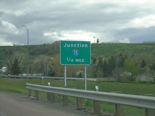 BL-15 South/US-89/MT-3 North/MT-200 West Approaching I-15