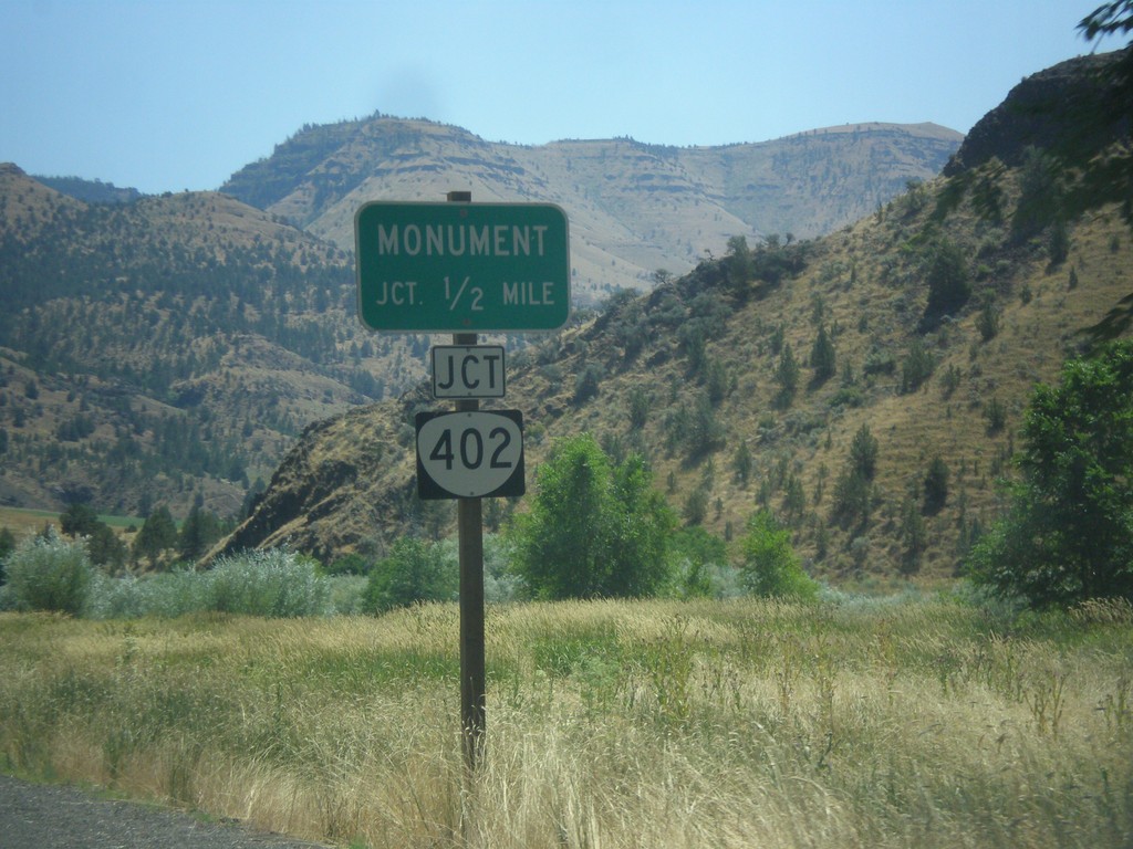 OR-19 South Approaching OR-402