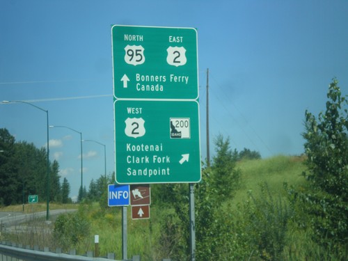 US-95 North at US-2/ID-200 Interchange