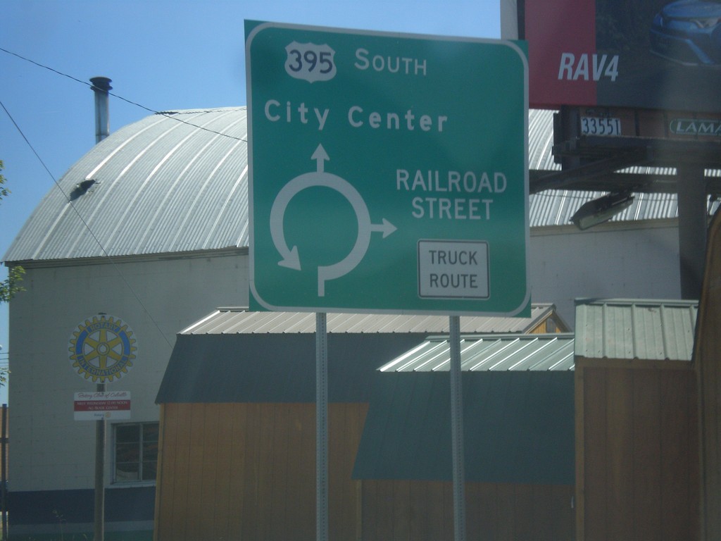 US-395 South/WA-20 East - Railroad Street Roundabout