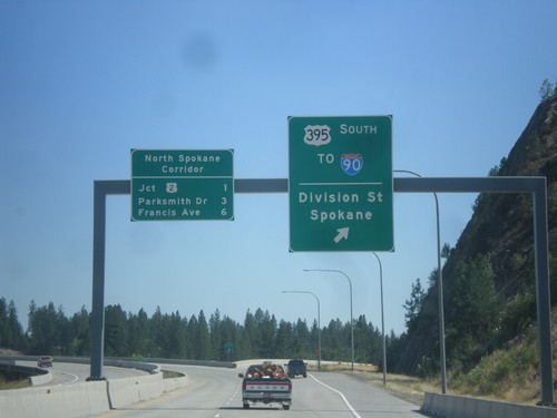 US-395 South at North Spokane Corridor