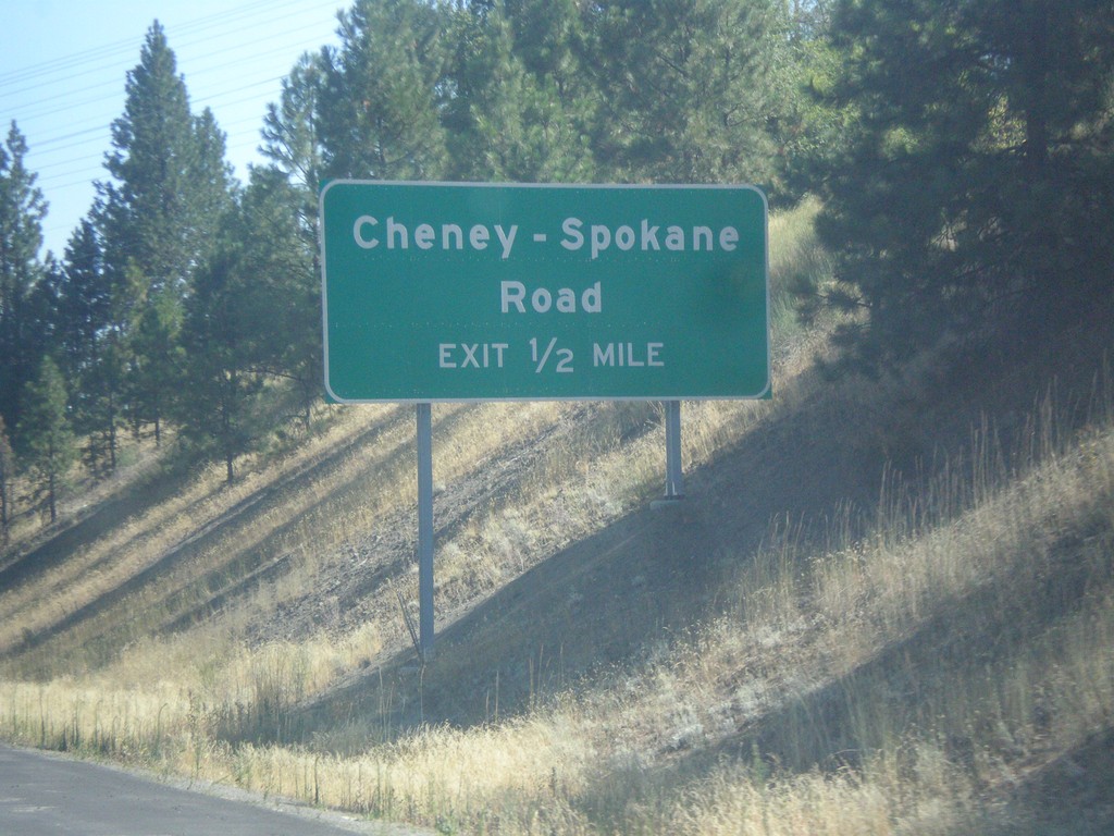 US-195 South Approaching Cheney-Spokane Road Interchange