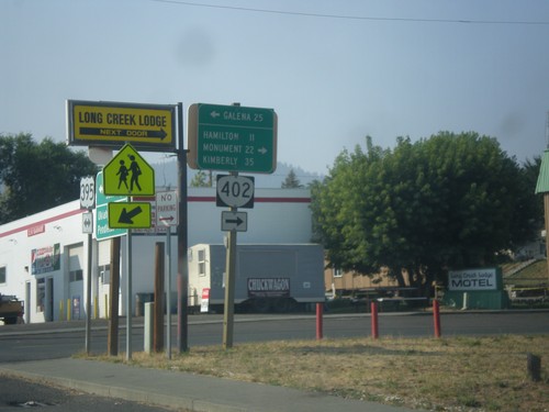 US-395 South at OR-402 West