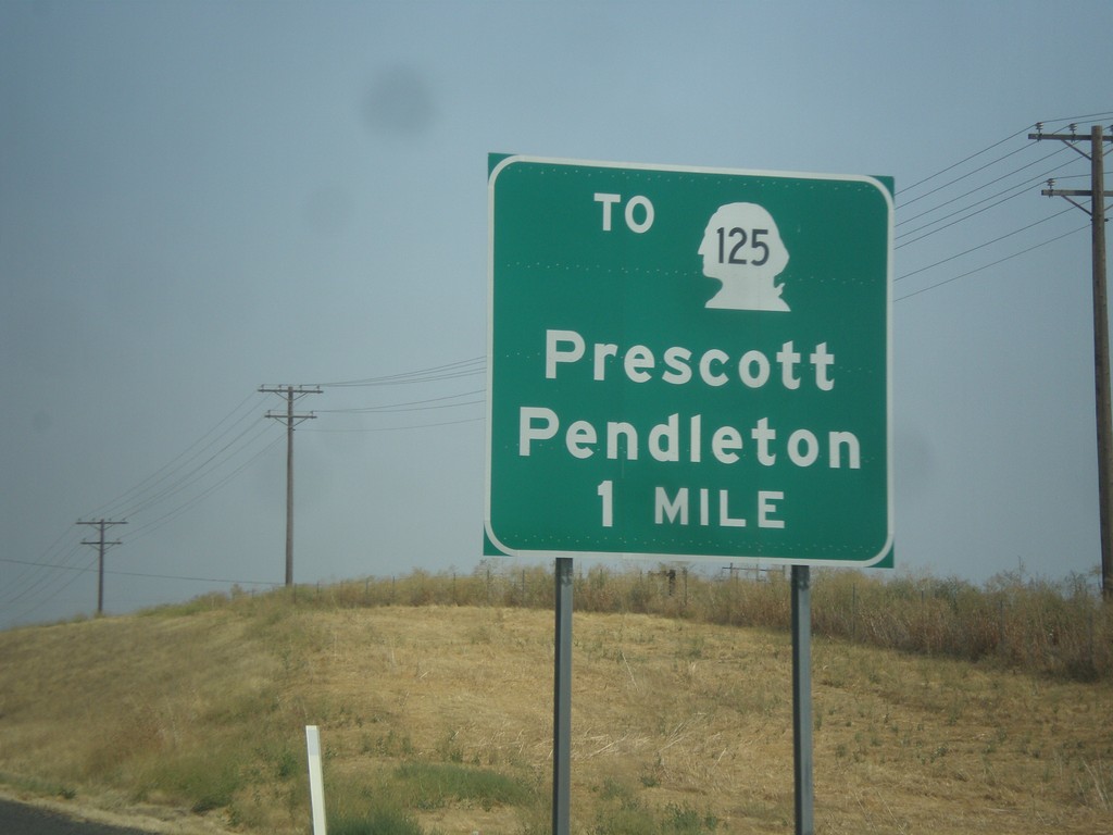 US-12 East Approaching To WA-125/Pendleton (Oregon)/Prescott.