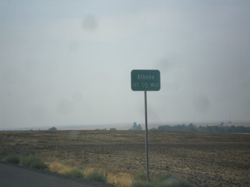 OR-11 South Approaching Athena Jct.