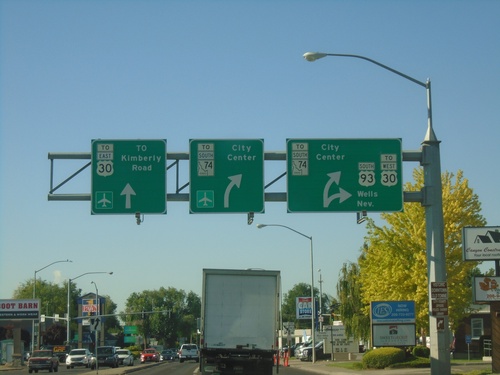 Business US-93 South Approaching ID-74 To US-30