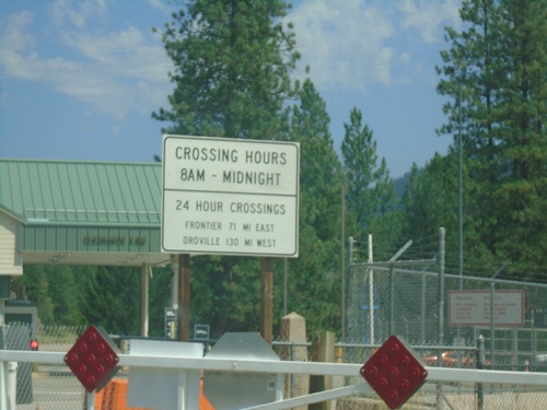 End US-395 North at the Canada Border